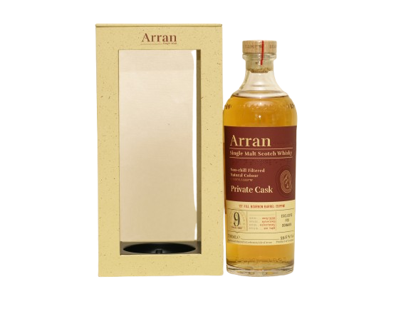 Arran 2015/2025 - 9 år Private Cask 3559 peated 50 ppm Exclusivt til Danmark 59,6% 70 cl.
